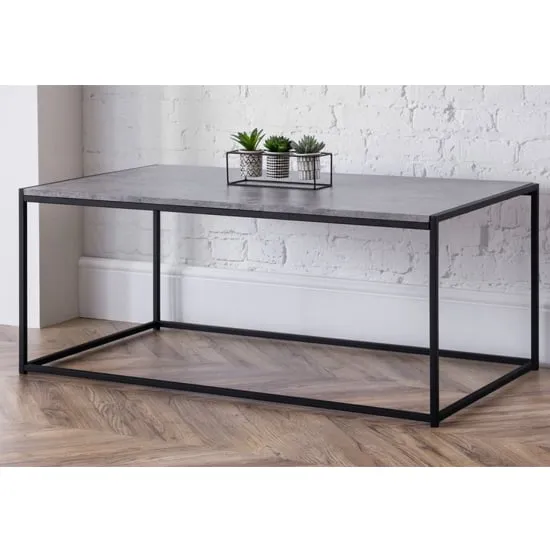 Salome Metal Coffee Table - Black, Steel