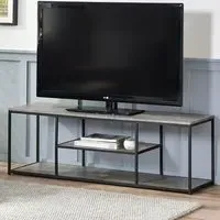 Salome TV Stand with Shelves - Concrete Effect
