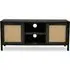 Salta TV Stand with 2 Doors - Black, Pine Wood