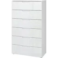 Salter 6 Drawer Chest - White, High Gloss