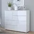 Salter Abstract High Gloss Sideboard 2 Doors 4 Drawers - White