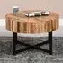 Salter Coffee Table with Black Metal Legs - Mangowood