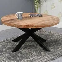 Salter Coffee Table with Spider Legs - Rough Sawn, Mangowood