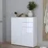 Salter High Gloss Sideboard 2 Doors 2 Drawers - White