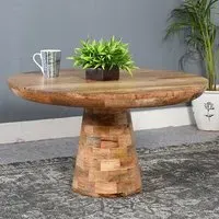 Salter Mushroom Style Coffee Table - Rough Sawn, Mangowood