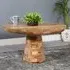 Salter Mushroom Style Coffee Table - Rough Sawn, Mangowood
