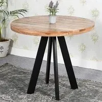 Salter Round Dining Table - Rough Sawn, Mangowood
