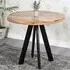 Salter Round Dining Table - Rough Sawn, Mangowood