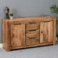 Salter Sideboard with 2 Doors 3 Drawers - Rough Swan, Mangowood