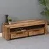 Salter Small TV Stand with 2 Drawers - Rough Swan, Mangowood