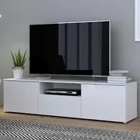 Salter TV Stand with Storage - White, High Gloss