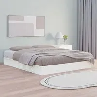 Salus Double Bed Frame - White, Solid Pine Wood alternate view