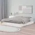Salus King Size Bed Frame - White, Pine