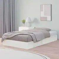 Salus Small Double Bed Frame - White, Pine