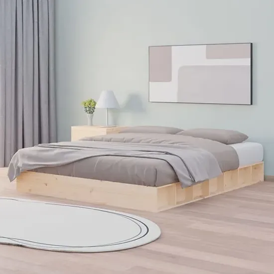 Salus Super King Size Bed Frame - Natural, Pine image