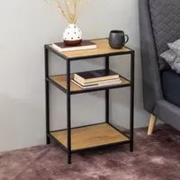 Salvo 2-Shelf Bedside Table - Wild Oak