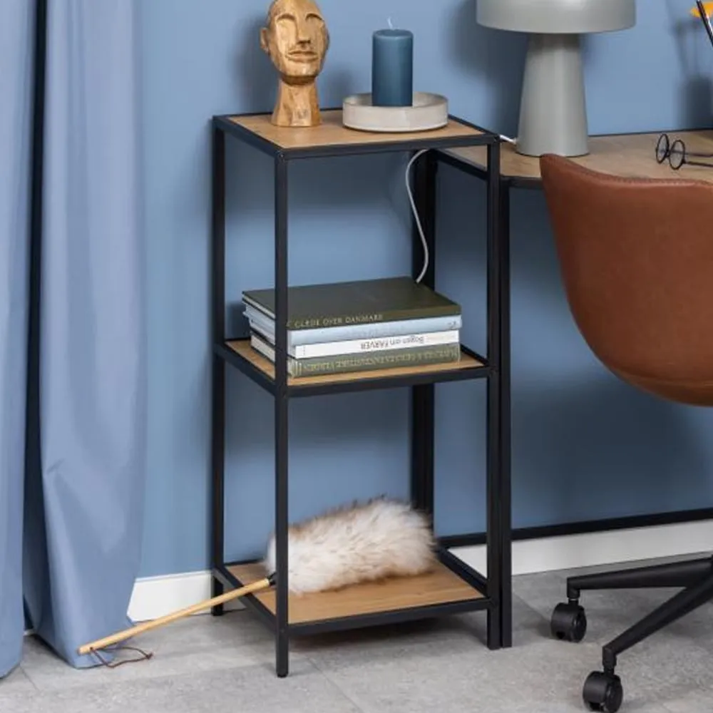 Salvo 2-Shelf Bookcase - Wild Oak image