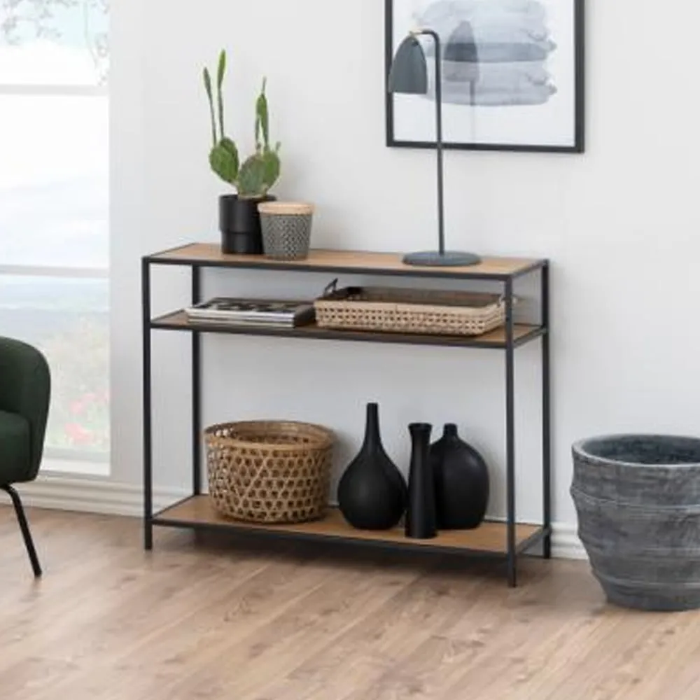 Salvo 2-Shelf Console Table - Wild Oak