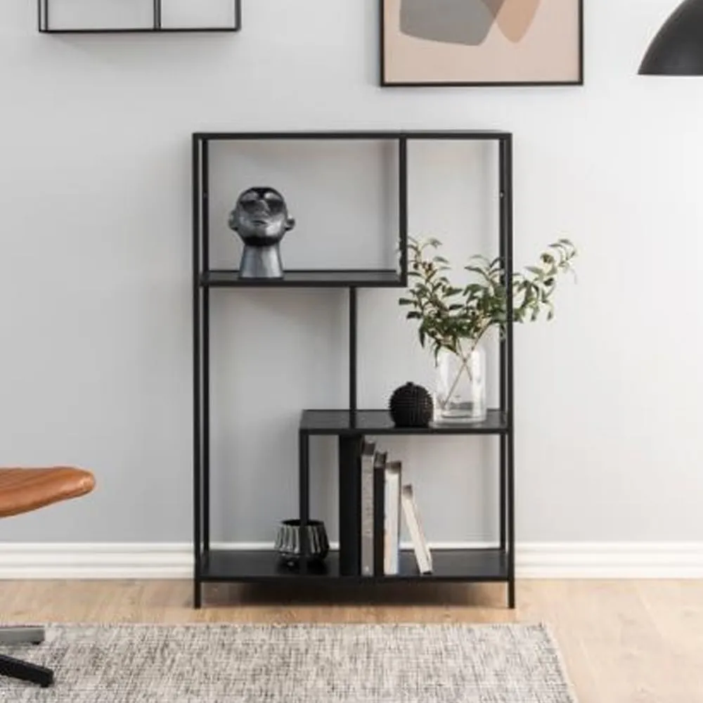 Salvo 3-Shelf Bookcase - Black, Ash