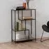 Salvo 3-Shelf Bookcase - Black, Wild Oak
