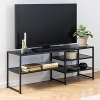Salvo 3-Shelf TV Stand - Ash Black