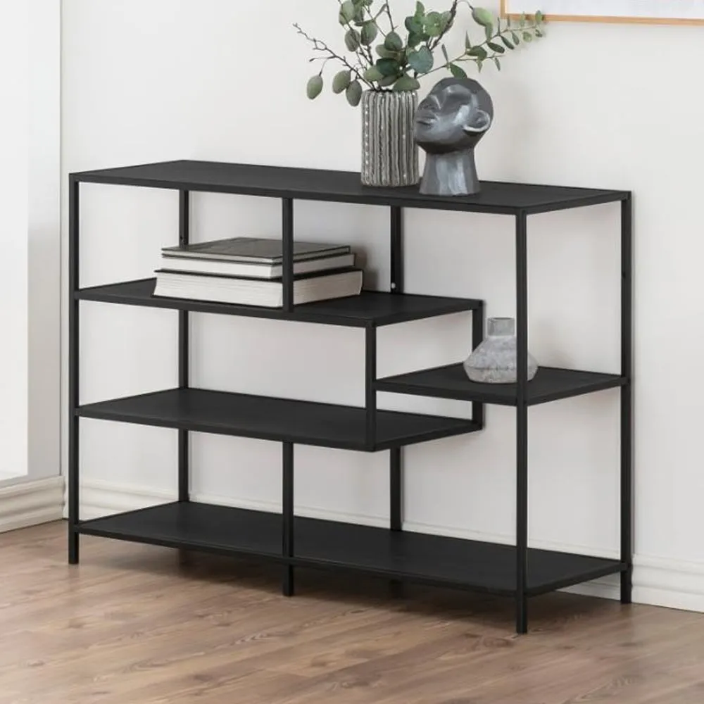 Salvo 4-Shelf Bookcase - Black, Ash