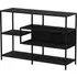 Salvo 4-Shelf Bookcase with Back Panel - Black, Ash