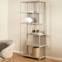 Salvo 5-Shelf Bookcase with Back Panel - Grey