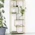 Salvo 5-Shelf Bookcase with Gold Frame - Black