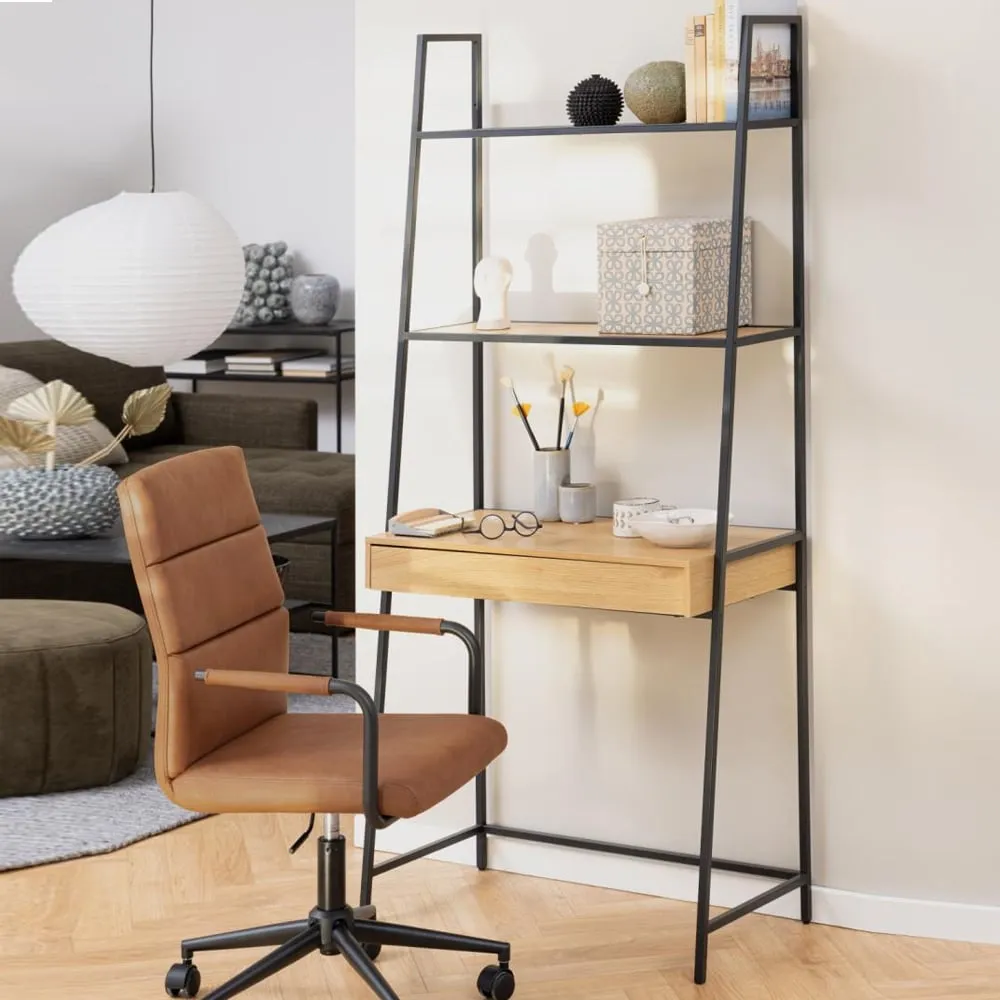 Salvo Bookcase with 1 Drawer - Wild Oak image