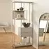 Salvo Bookcase with 2 Drawers 4 Shelves - Grey