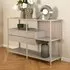 Salvo Bookcase with 2 Drawers and Back Panel - Grey