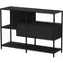 Salvo Bookcase with 2 Drawers - Ash Black