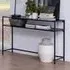 Salvo Console Table with Undershelf - Ash Black