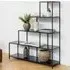 Salvo Ladder Bookcase with 4 Shelves - Ash Black