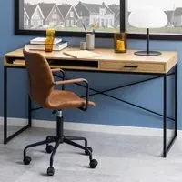 Salvo Laptop Desk with Drawer and Shelf - Wild Oak