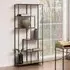 Salvo Narrow Bookcase with 5 Shelves - Wild Oak
