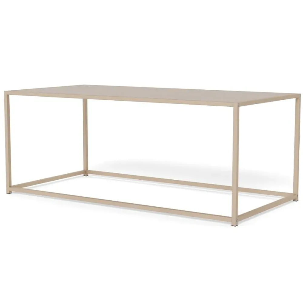 Salvo Rectangular Coffee Table with Steel Base - Grey, Melamine product