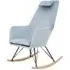 Salvo Rocking Chair - Blue, Velvet