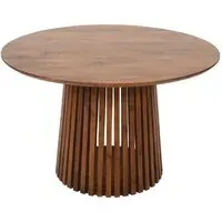 Salvo Round Dining Table - Walnut, Mango Wood