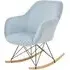 Salvo Small Rocking Chair - Blue, Velvet