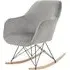 Salvo Small Rocking Chair - Grey, Velvet