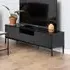 Salvo TV Stand with 2 Doors 1 Drawer - Ash Black, Wood