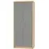 Samaira 2-Door Wardrobe - Grey High Gloss