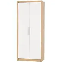 Samaira 2-Door Wardrobe - White High Gloss