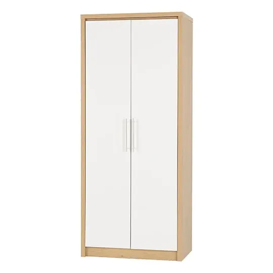 Samaira 2-Door Wardrobe - White High Gloss