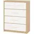 Samaira 5 Drawer Chest - White, Light Oak