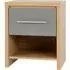 Samaira Bedside Cabinet - Grey, Oak