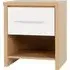 Samaira Bedside Cabinet - White, Oak