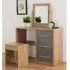 Samaira Dressing Table Set - Grey, Light Oak